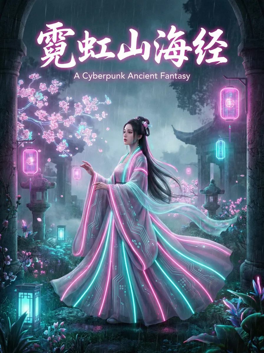 华为手机充电提示音 古风奇缘短剧 - 霓虹山海经海报